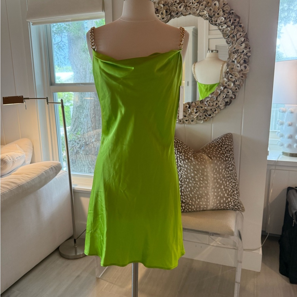 Olivia von Halle Bright Green Dress